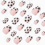 Black &amp; White Daisy French Tip Stiletto Press On Faux Nail Set - 24 Pack,