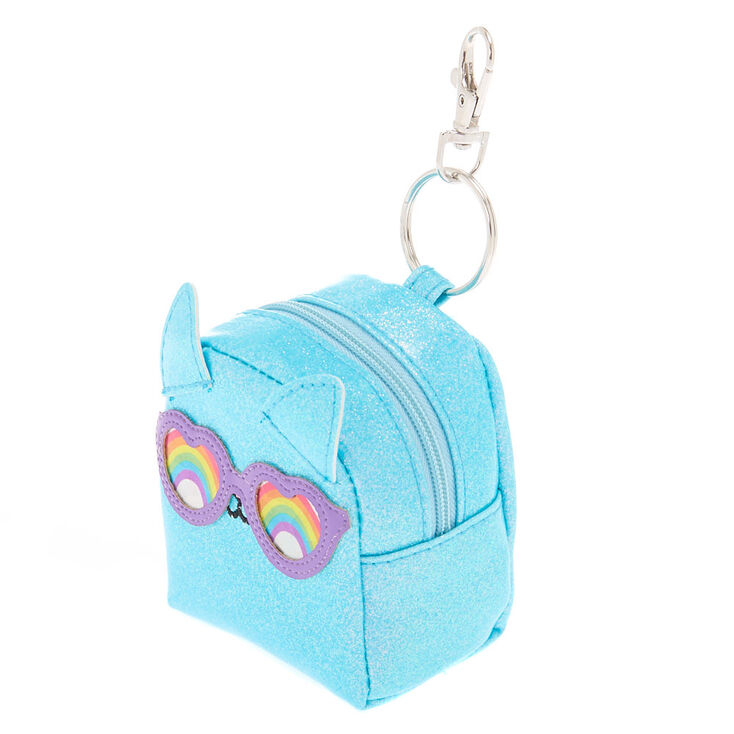 Porte-cl&eacute;s Cam la chatte turquoise,