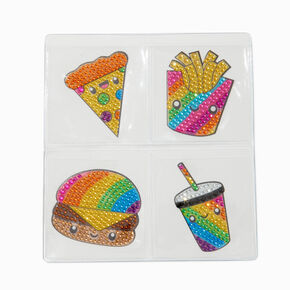StickerBeans&reg; x Claire&#39;s Rainbow Food Rhinestone Sticker Set - 4 Pack,