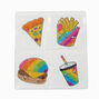 StickerBeans&reg; x Claire&#39;s Rainbow Food Rhinestone Sticker Set - 4 Pack,