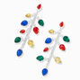 Gemstone Christmas Lights 2.5&quot; Linear Drop Earrings,