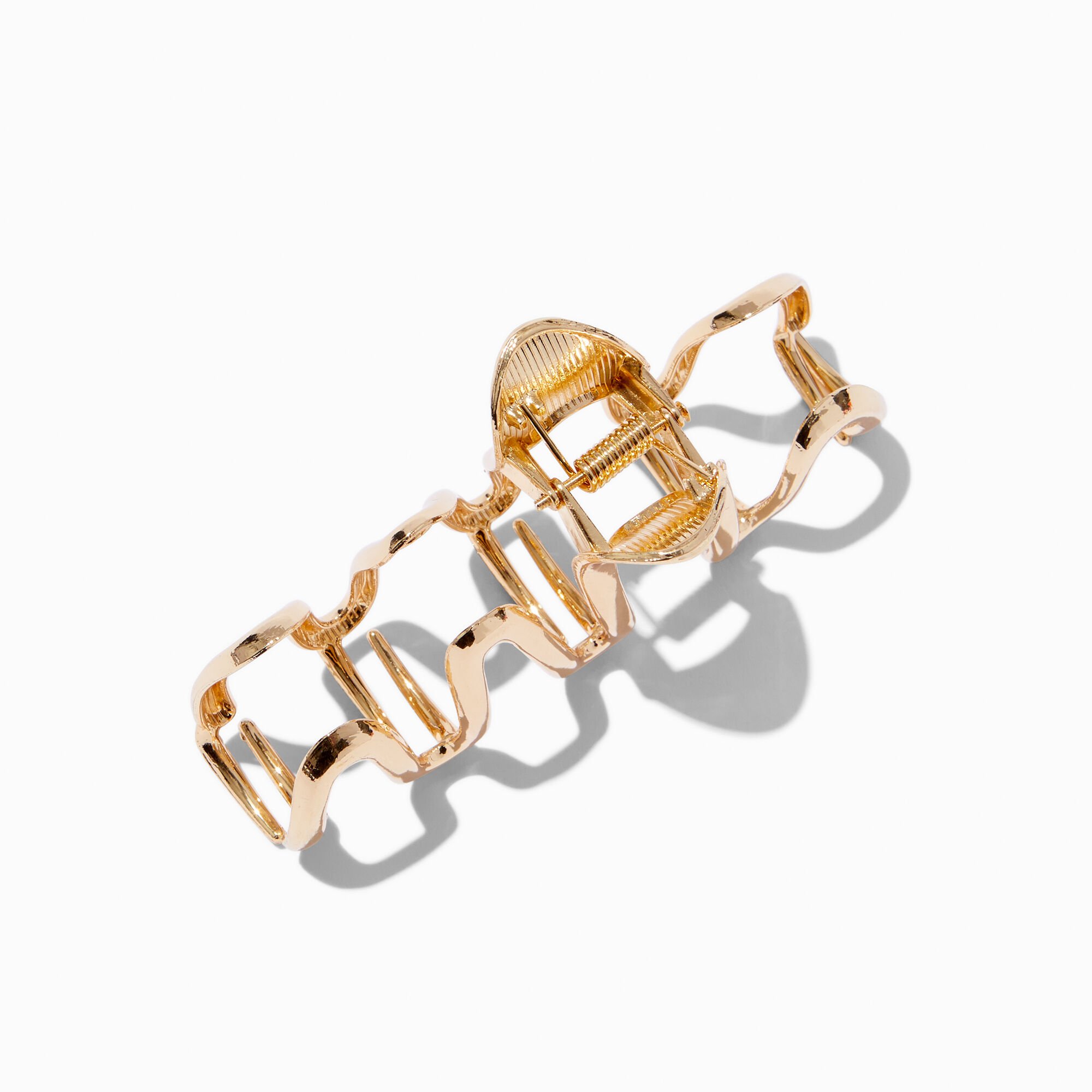 Gold-tone Metal Squiggle Hair Claw,