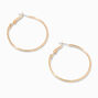 Claire&#39;s Recycled Jewellery Gold-tone 40MM Hoop Earrings,