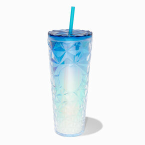 Blue Ombr&eacute; Faceted Tumbler,