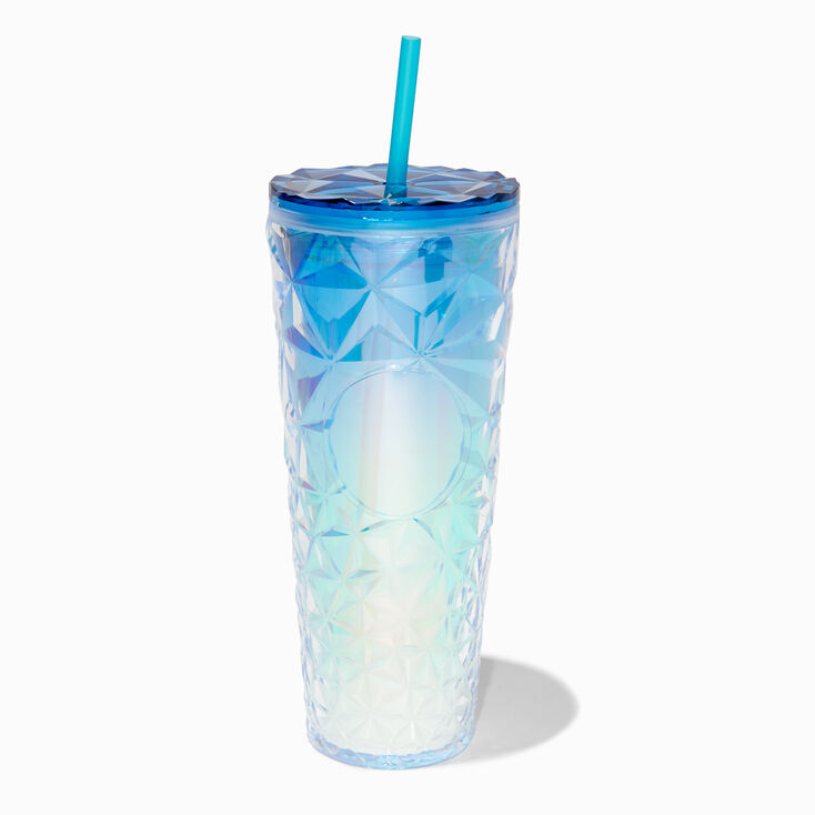 Blue Ombr&eacute; Faceted Tumbler,
