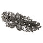 Hematite Filigree Flower Hair Barrette,