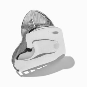 Silver Metal Heart Hair Claw,