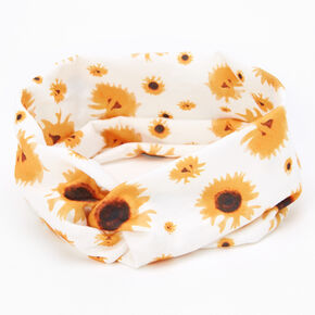 Bandeau torsad&eacute; tournesol - Blanc,