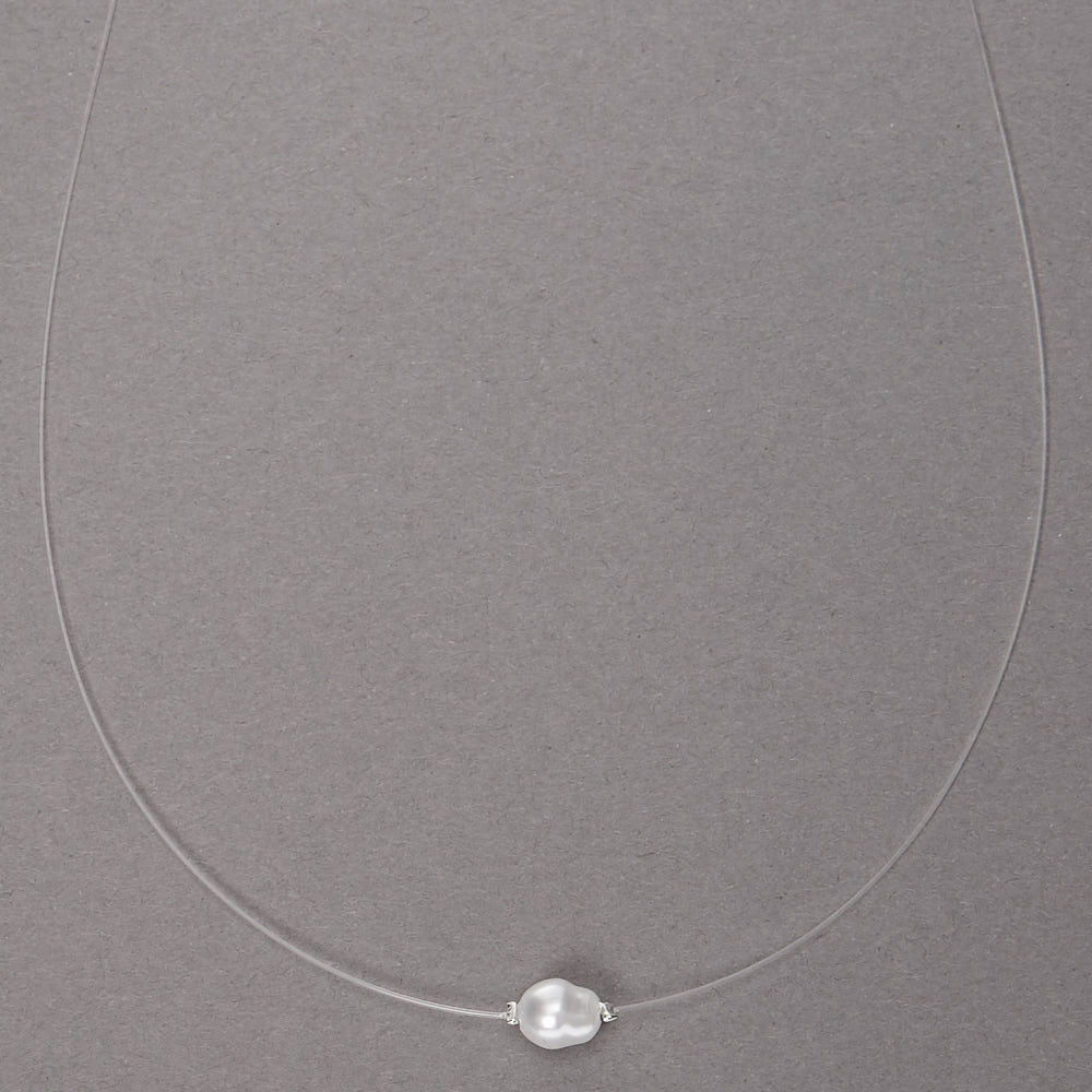 Freshwater Pearl Illusion Pendant Necklace,