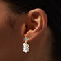 Pearl Teddy Bear Drop Earrings,