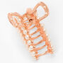 Pearl Studded Oval Hair Claw - Gold,