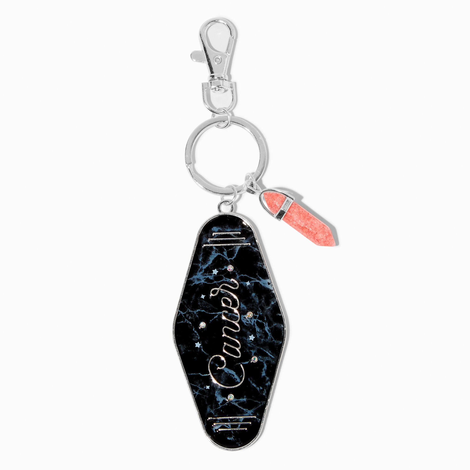 View Claires Retro Hotel Zodiac Keyring Cancer information