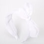 Chiffon Knotted Bow Headband - White,