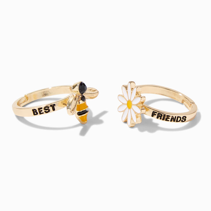 Best Friends Gold Bee &amp; Daisy Rings &#40;2 Pack&#41;,