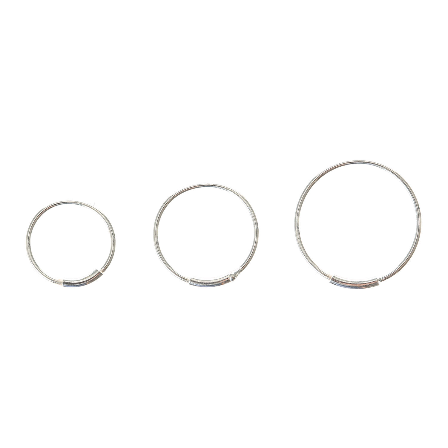 Silver hoop ring top