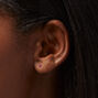 C LUXE by Claire&#39;s 18k Yellow Gold Plated Fuchsia Cubic Zirconia Marquise Stud Earrings,