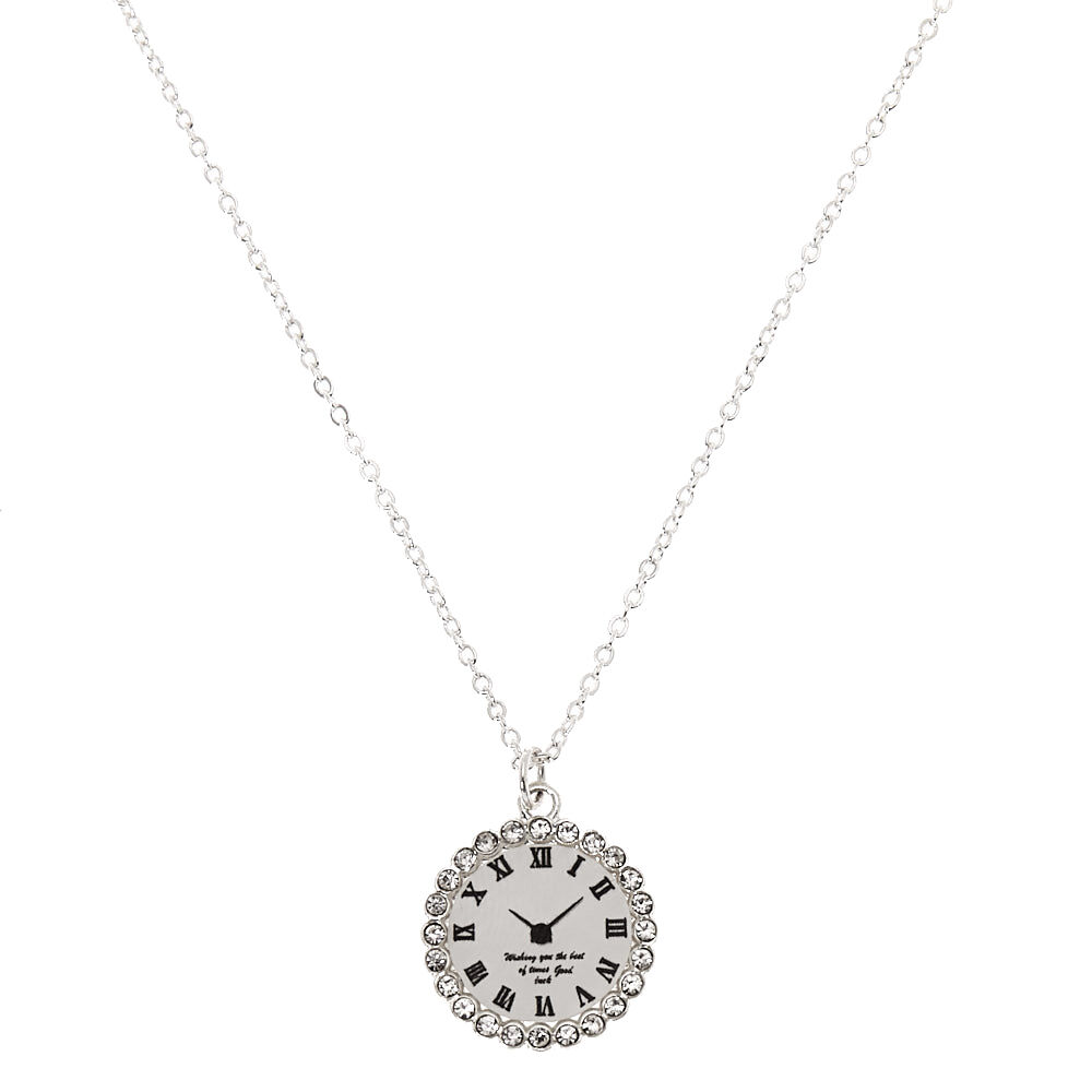 Clock locket necklace hot sale