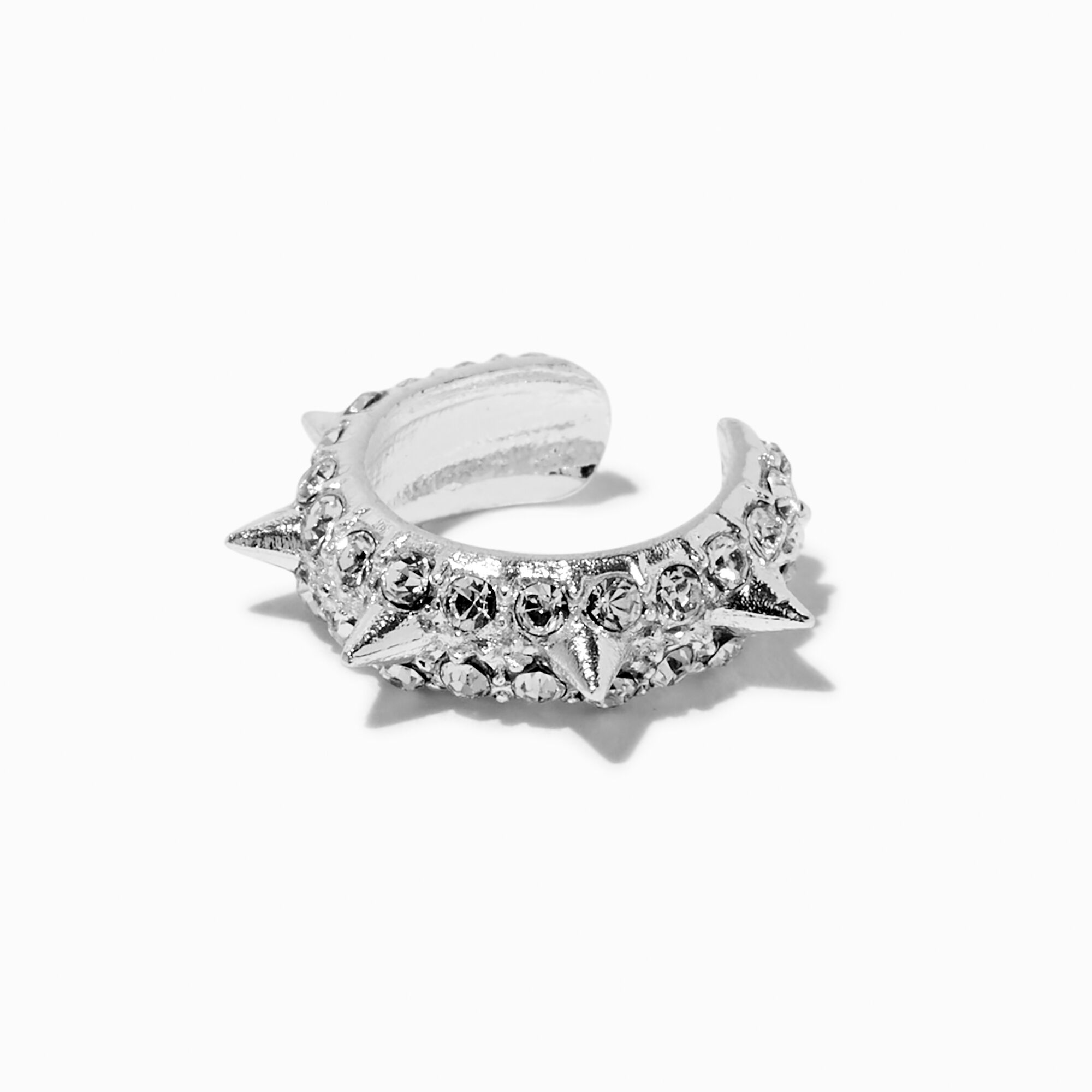 Claire's Manchette d’oreille strass et pointe couleur argentée