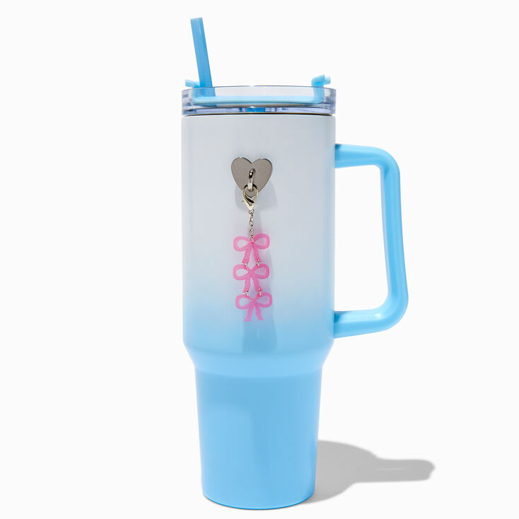 Pink Bows Sticker Tumbler Charm,