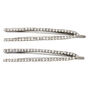 Hematite Rhinestone Open Bobby Pins - 2 Pack,