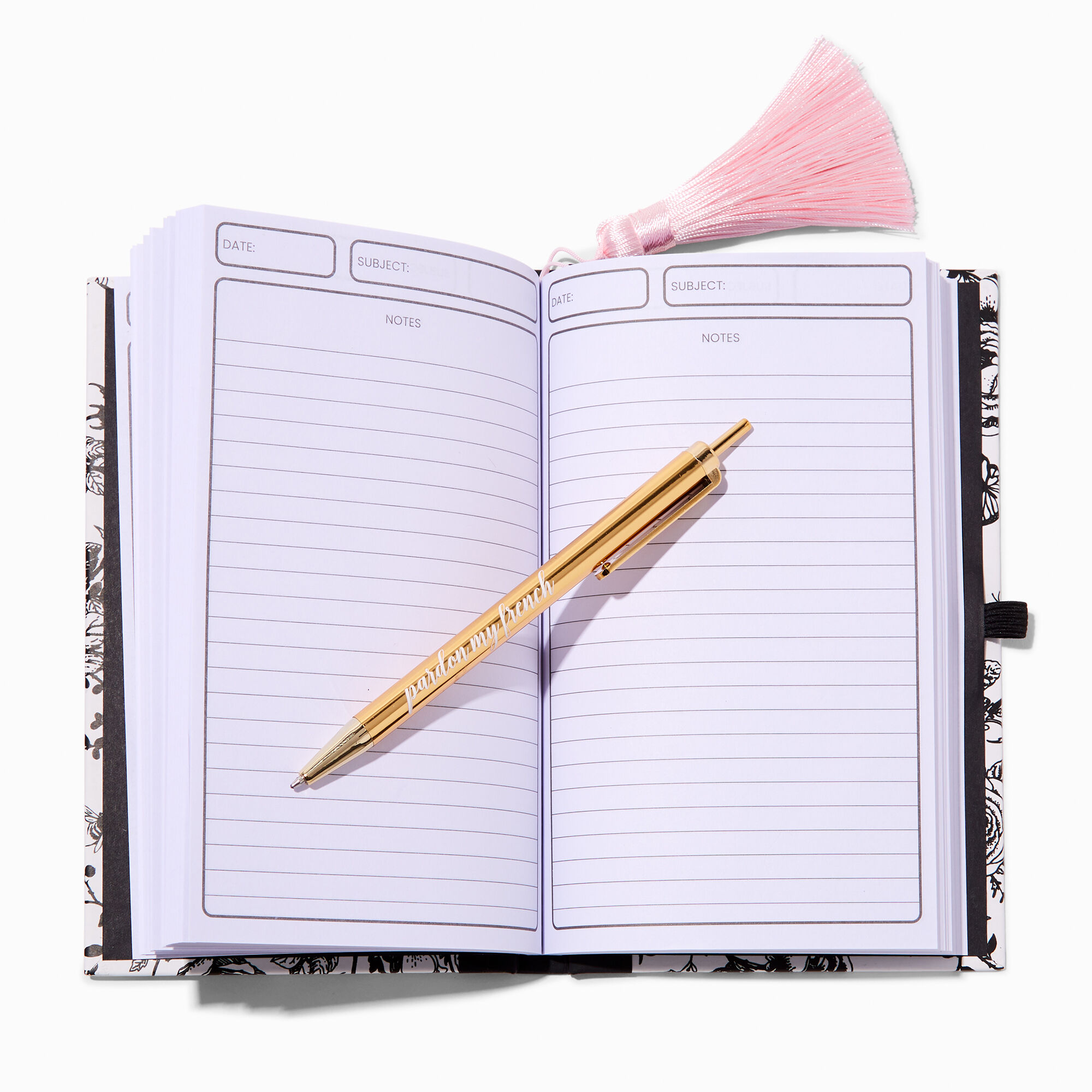 Butterflies & Roses Pink Tassel Journal,