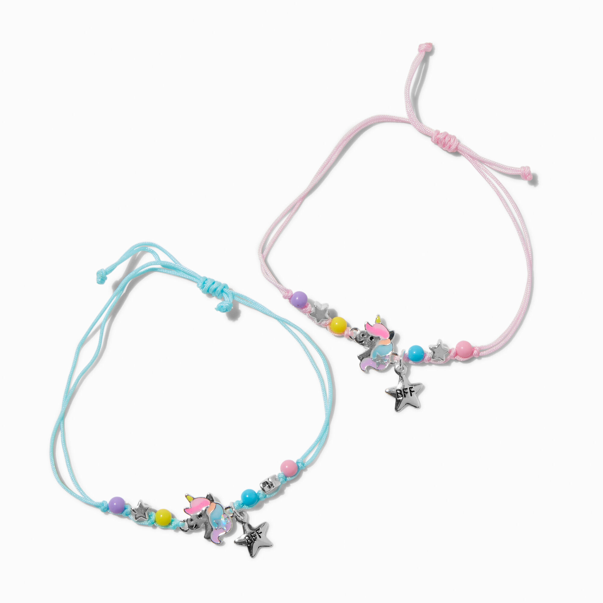 View Claires Best Friends GlowInTheDark Unicorn MultiStrand Bracelets 2 Pack information