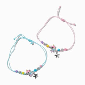 Best Friends Glow-In-The-Dark Unicorn Multi-Strand Bracelets - 2 Pack,