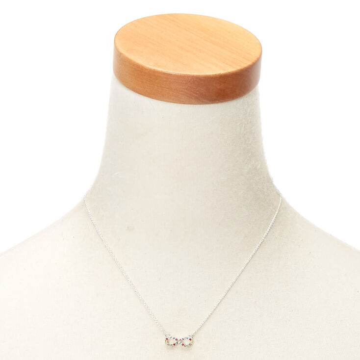 Rainbow Infinity Pendant Necklace,