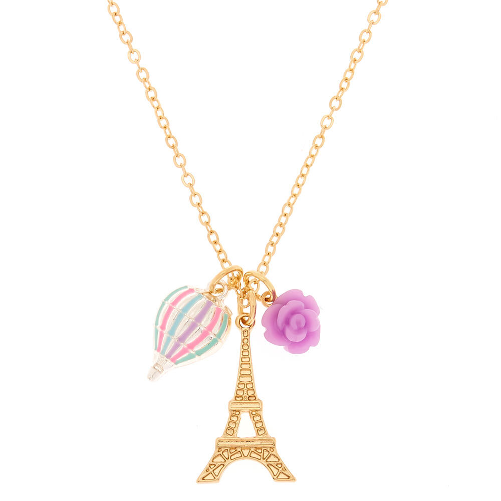 Flying Over Paris Pendant Necklace,