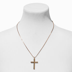 Gold Cross Pendant Necklace,