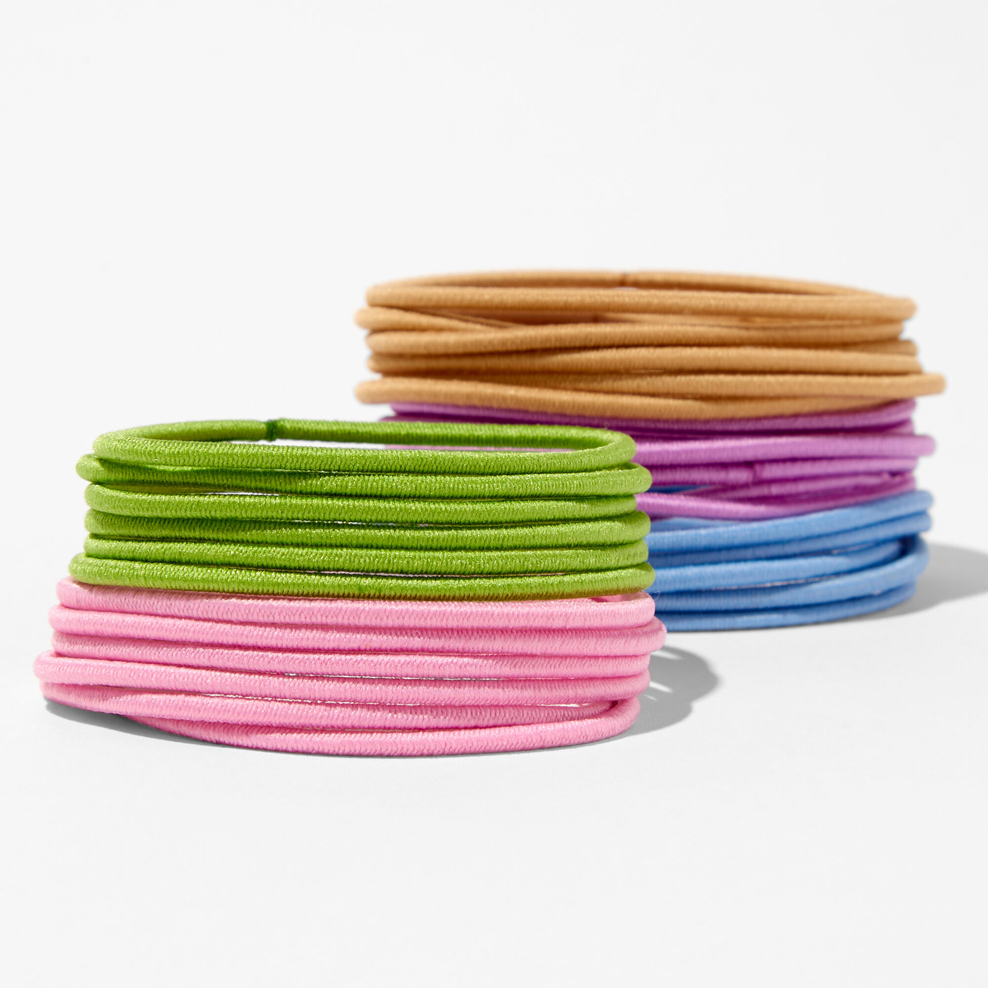 Claire's Élastiques de luxe arc-en-ciel pastel (lot de 30)
