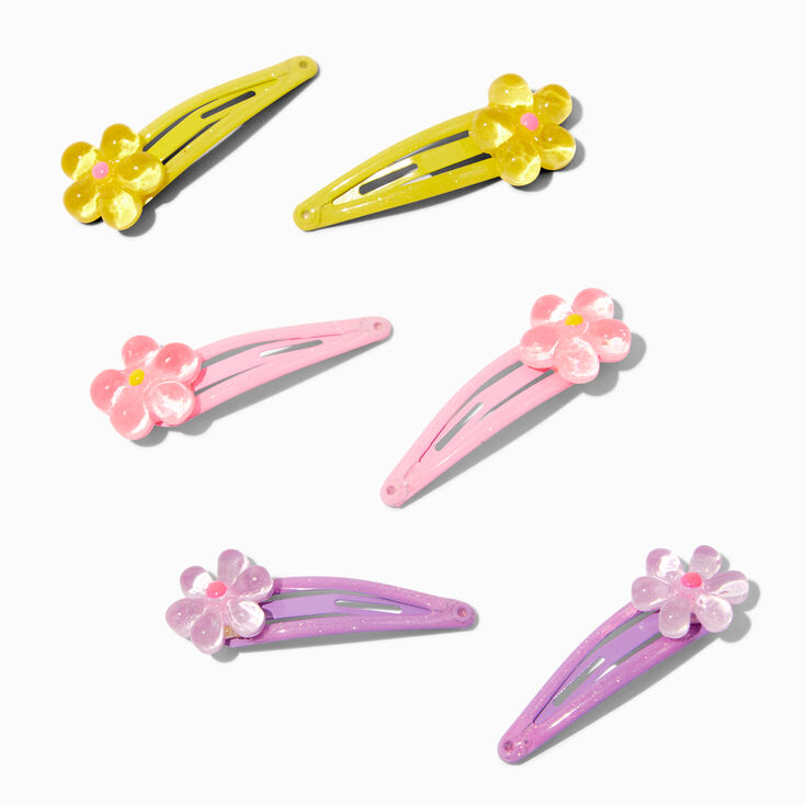Claire&#39;s Club Pastel Daisy Snap Hair Clips - 6 Pack,