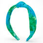Blue &amp; Green Tie Dye Knotted Headband,