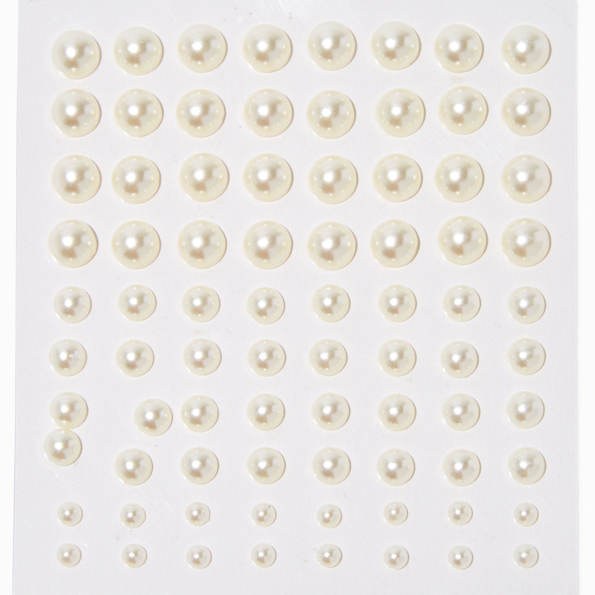 View Claires Pearl Hair Gems 80 Pack White information