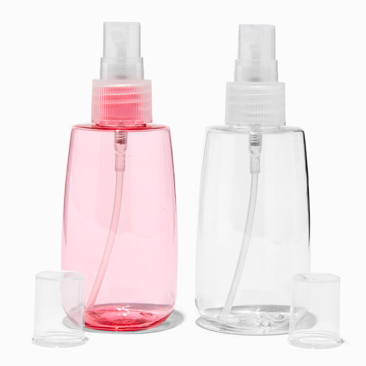 Pink &amp; Clear Spray Bottle Set - 2 Pack,
