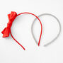 Claire&#39;s Club Red &amp; Silver Headbands - 2 Pack,