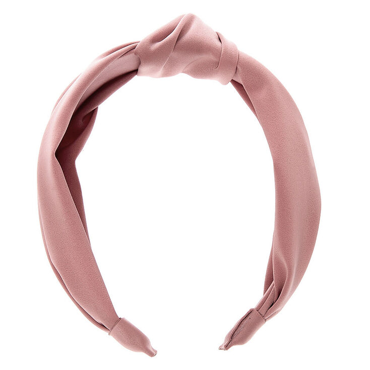 Satin Knotted Headband - Pink,