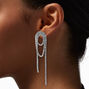 Pendantes motif nou&eacute; en strass,