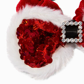 Santa&#39;s Suit Bow Hair Scrunchie,