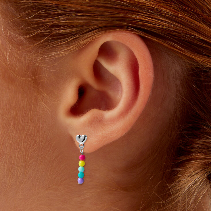 Rainbow &amp; Heart Mixed Earring Set - 3 Pack,