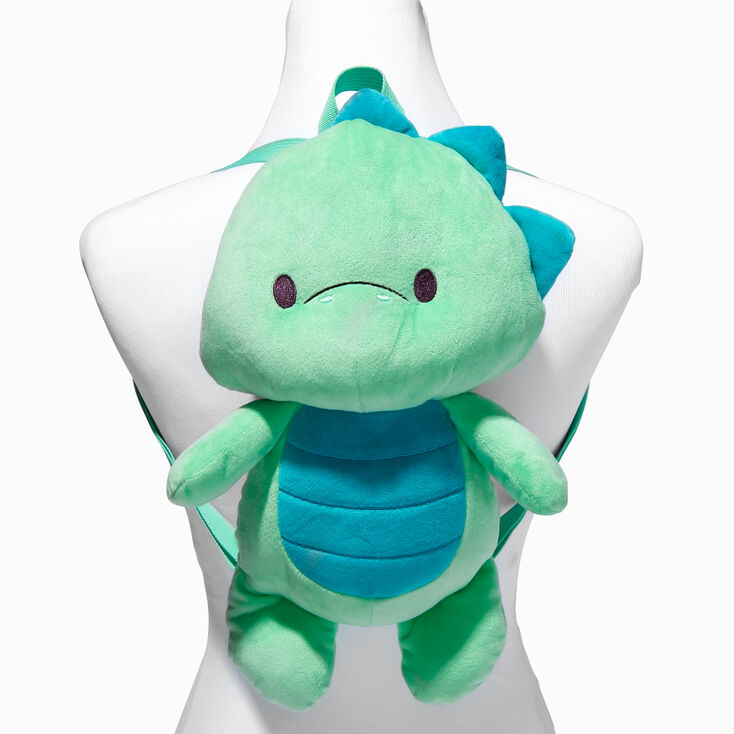Claire&#39;s Club Plush Green Dinosaur Mini Backpack,