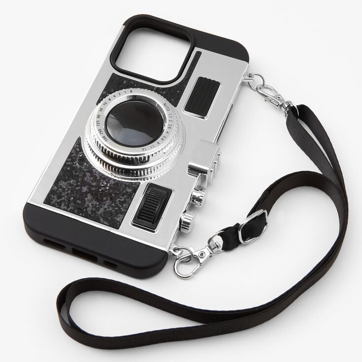 Black Glitter Camera Phone Case - Fits iPhone® 13 Pro