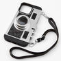 Coque de portable noire appareil photo &agrave; paillettes - Compatible avec iPhone&reg;&nbsp;13&nbsp;Pro,