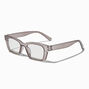 Gray Rectangular Clear Lens Frames,