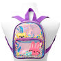 Claire&#39;s Club Purple Transparent Confetti Animal Pals Mini Backpack,