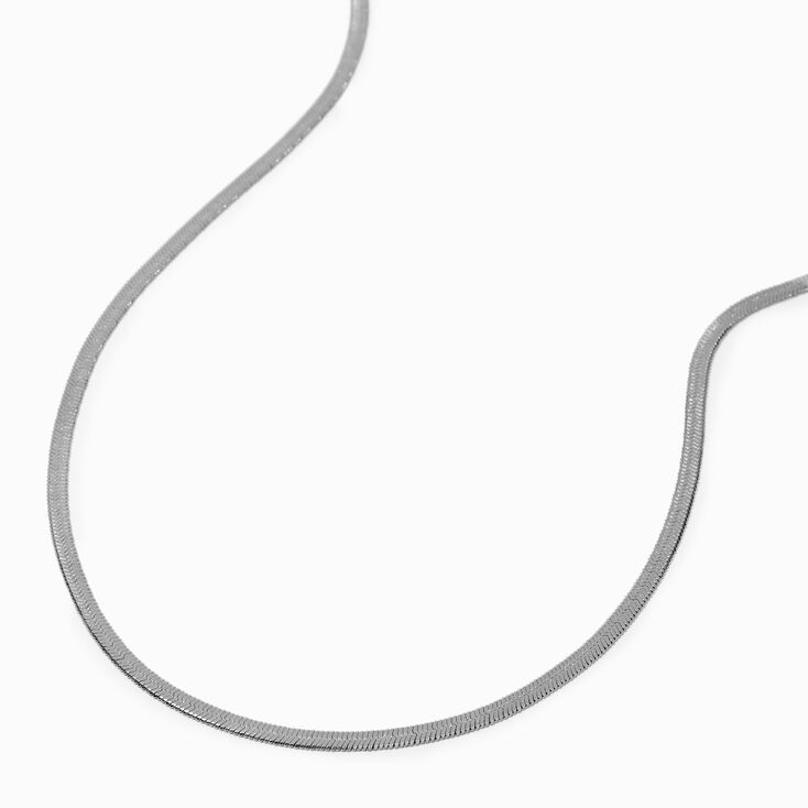 C LUXE by Claire&#39;s Sterling Silver Plated Snake Chain Necklace,