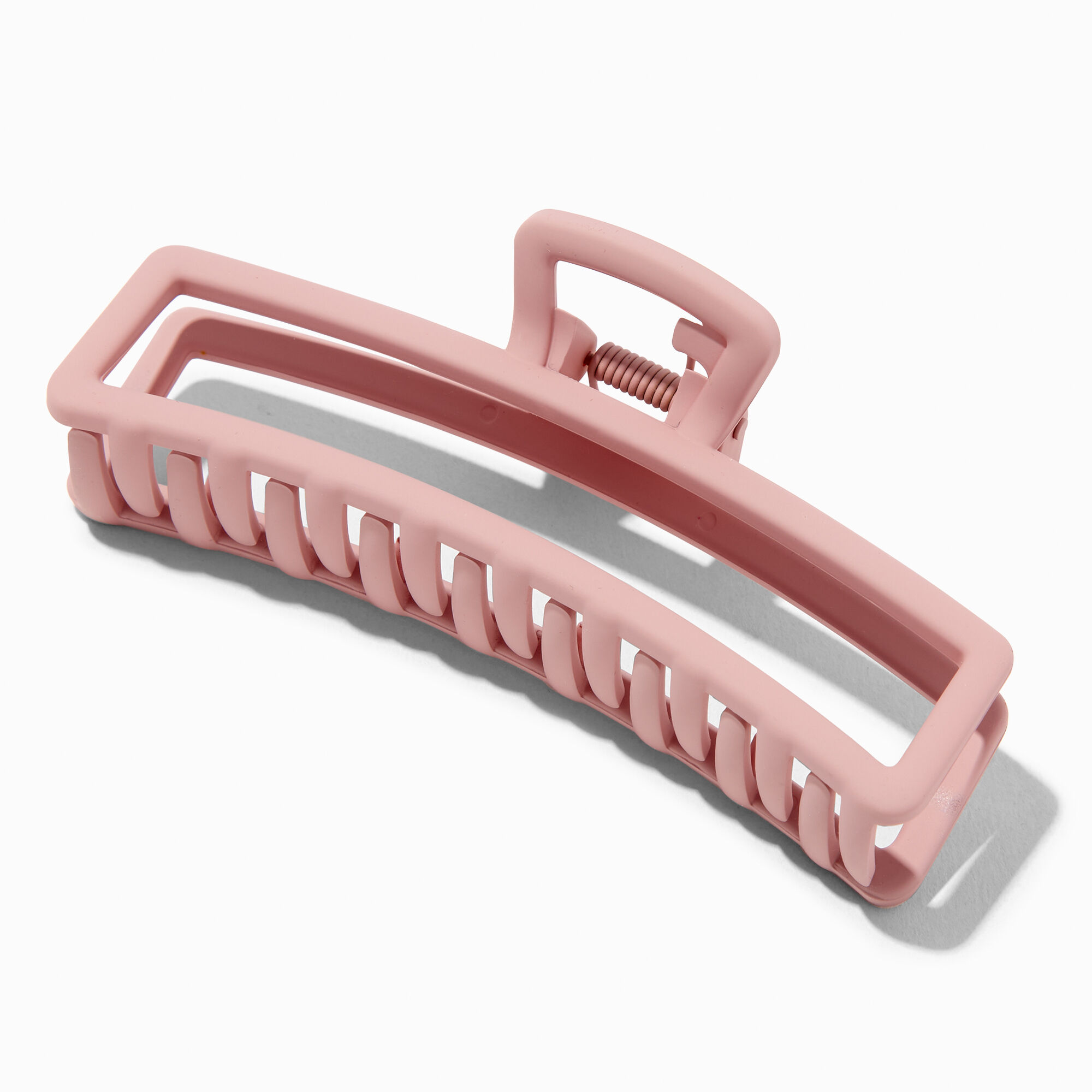 View Claires Large Rectangle Hair Claw Mauve information