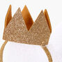 Claire&#39;s Club Gold Glitter Nativity Crown Tulle Headband,