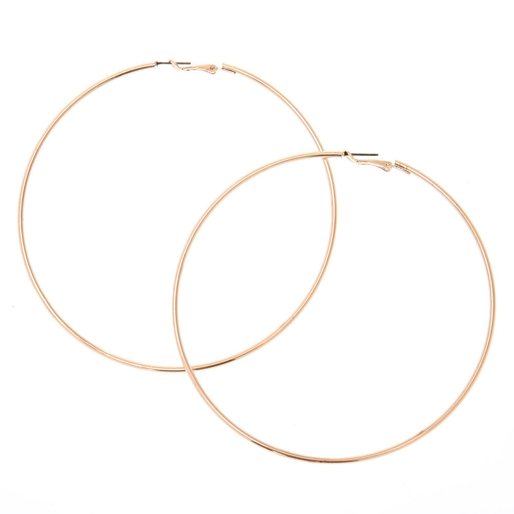 100MM Silver Tone Hoop Earrings,