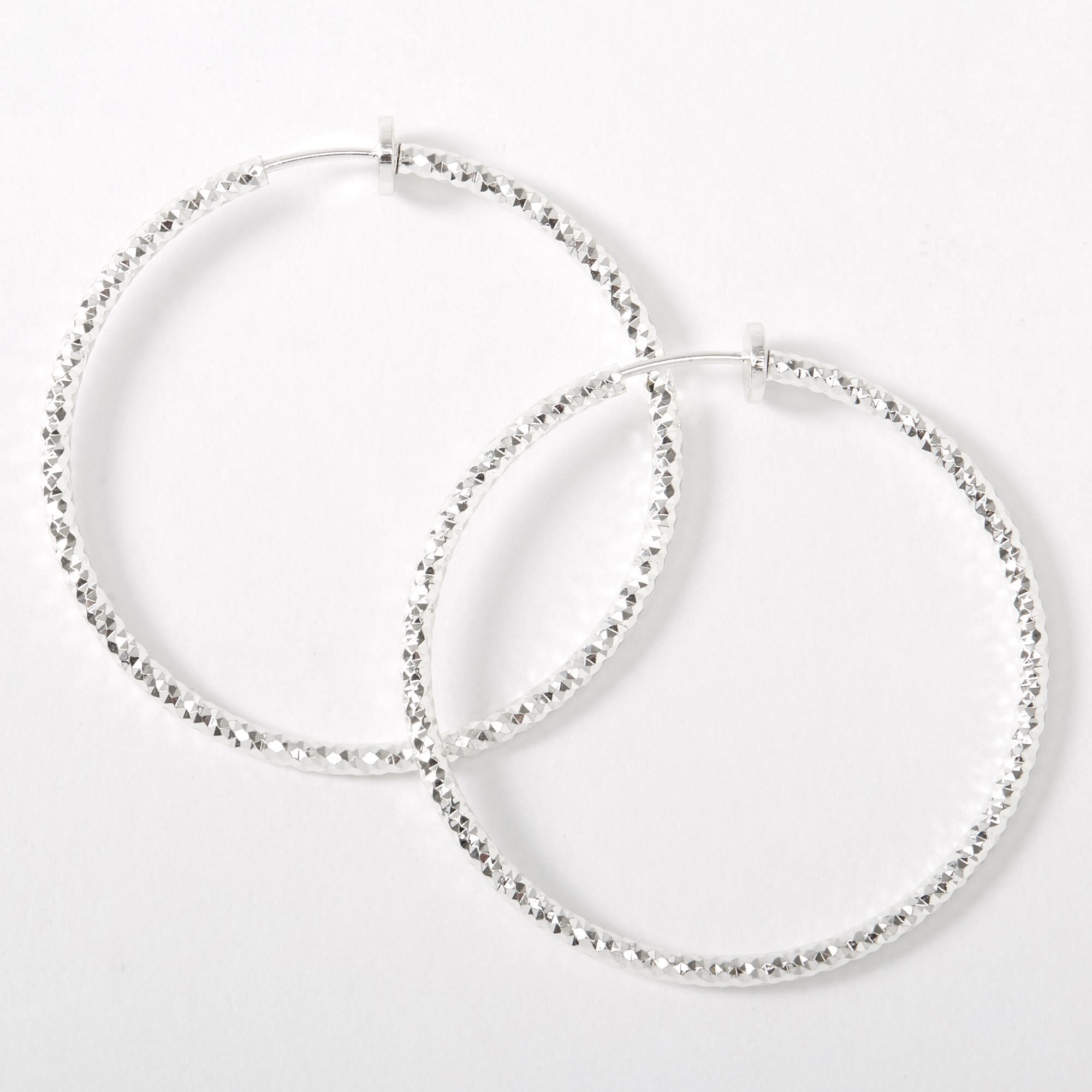 Silver clip on new arrivals hoop earrings